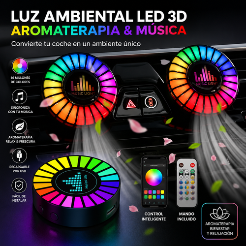 Ambientador LED RGB Premium para Coche